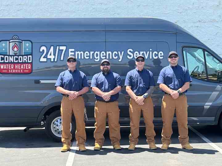 Water heater service vans Concord fleet maintenance